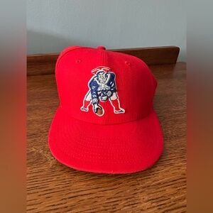 New England Patriots Red Fitted Hat~New Era~ Size 7 5/8